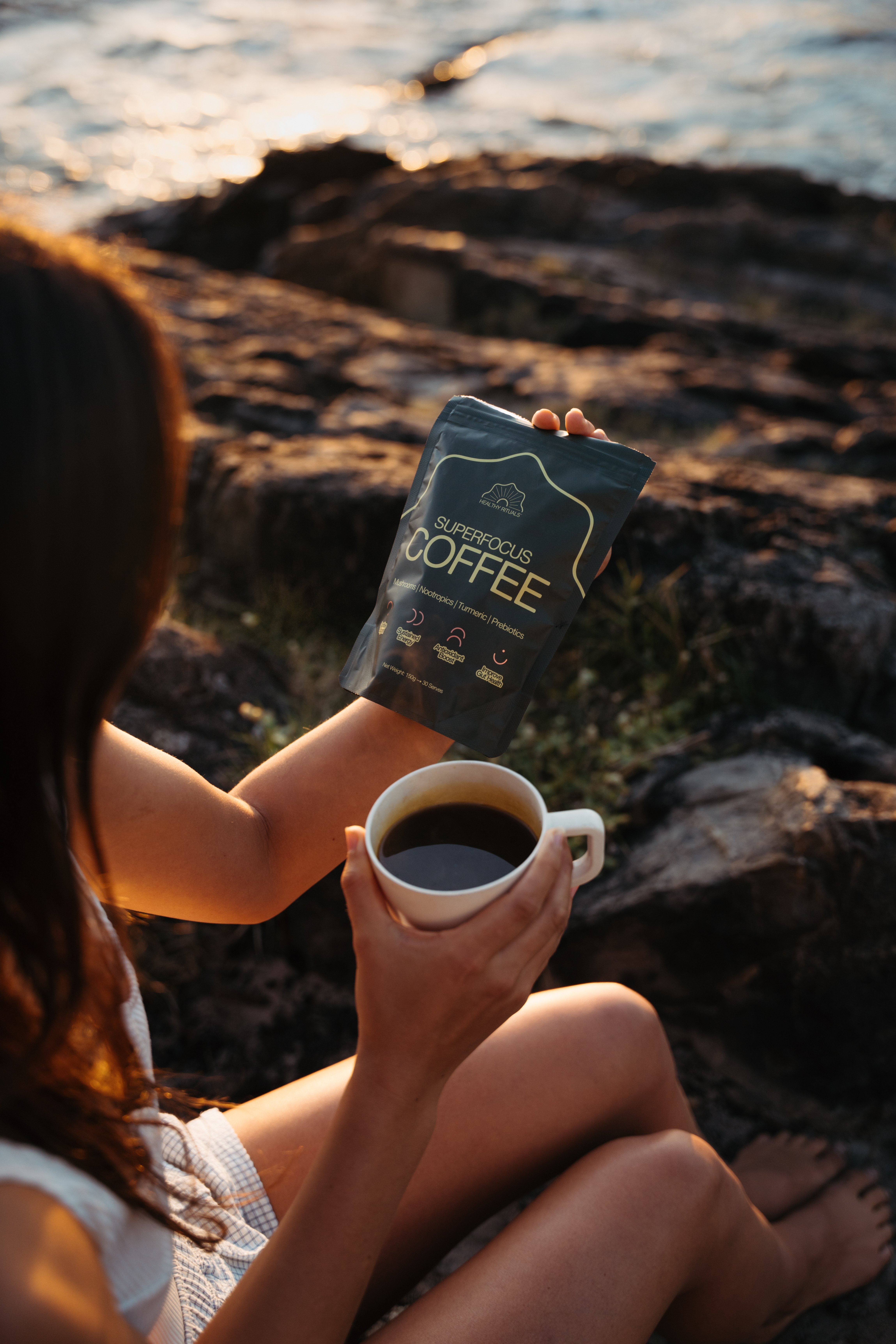 A quiet morning ritual by the water